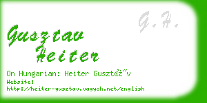 gusztav heiter business card